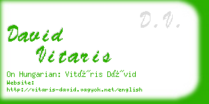 david vitaris business card